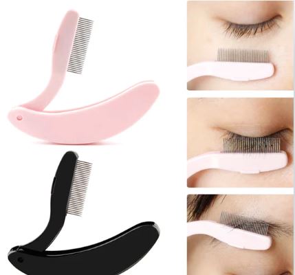 Foldable eyelash comb